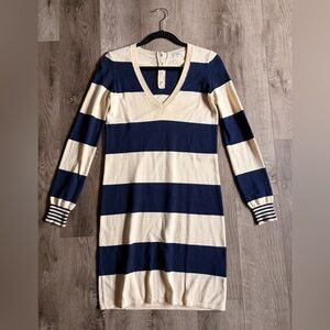 Madewell Wallace Striped V-Neck Sweater Dress